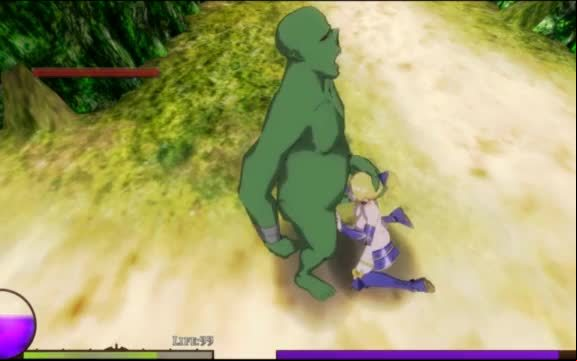 3d hentai game ryona elf knight giselle blonde teen girl in sex with monsters